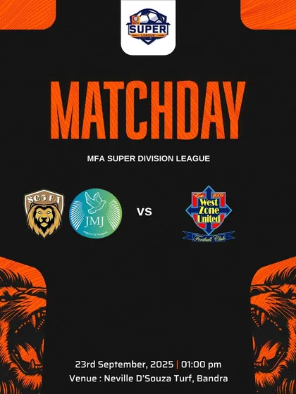 It's matchday. Our fixture announcement for the MFA Super Division game against West Zone United at Neville D’Souza Turf.