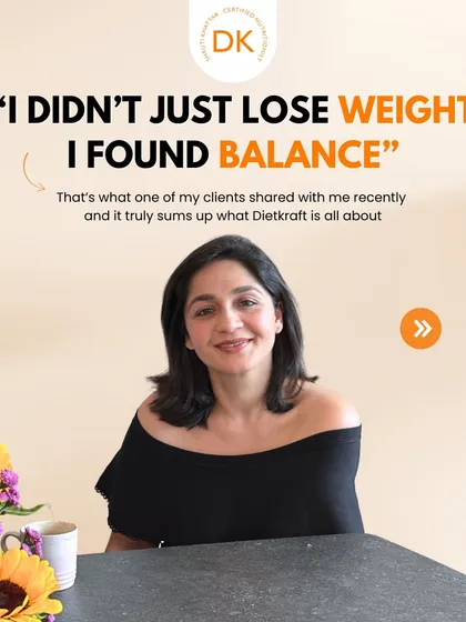 My ultimate goal for you is this feeling: "I didn't just lose weight, I found balance." This is what my practice is all about. We work together to build a healthier relationship with food and your body.