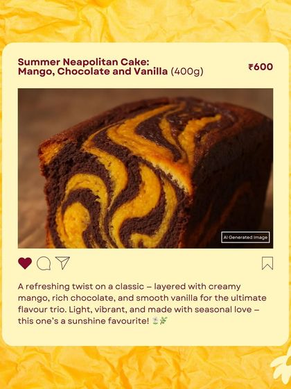 A summer twist on a classic, my Summer Neapolitan Cake. This loaf features beautiful swirls of creamy mango, rich chocolate, and smooth vanilla batter.