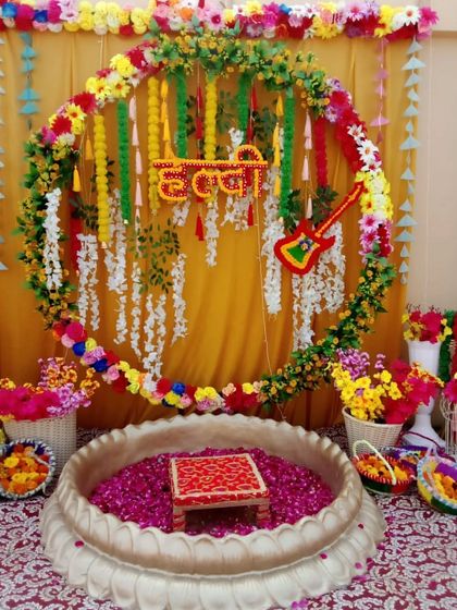 Shanaya Decorations - All-Inclusive Ceremony Packages (Haldi & Mehendi) Haldi Ceremony Backdrops photo 23