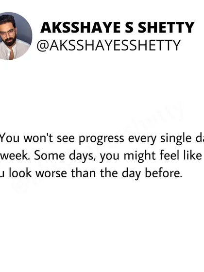 It's important to have realistic expectations. The scale will fluctuate, you can't spot-reduce fat, and you won't be perfect every day. Discipline beats motivation in the long run.