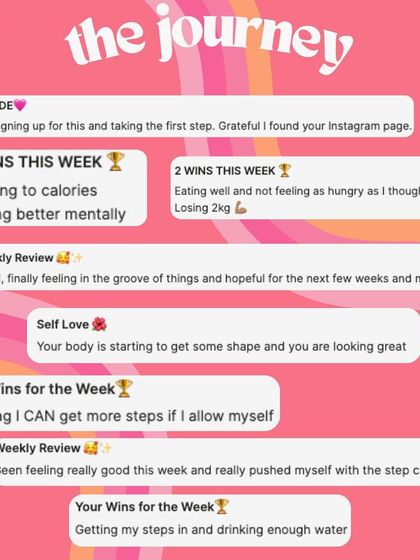 More check-in wins from my working mum client. She's sticking to her calories, feeling better mentally, and realizing she's capable of more than she thought.