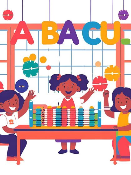 This image captures the fun of learning abacus with friends. Peer learning and encouragement are a big part of our classroom dynamic.