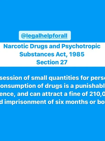 Even possession of small quantities of drugs for personal use is a punishable offense under Section 27 of the NDPS Act. I help clients navigate these charges.