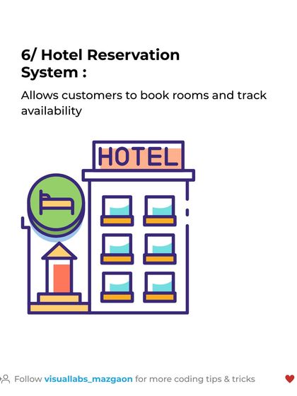 C++ project idea 6: a Hotel Reservation System. This project allows you to create an application where customers can book rooms and track availability.