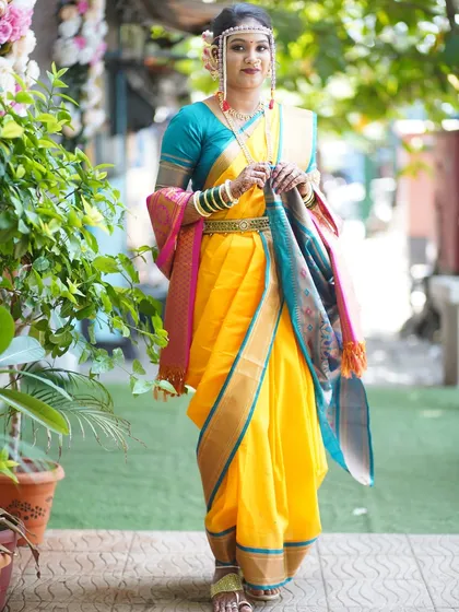 Expert saree draping is key to the bridal ensemble. I ensure your Nauvari is draped perfectly to allow for comfort and movement, so you can dance and enjoy your wedding day without restriction.