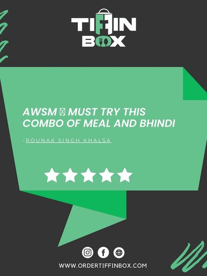 A happy customer review in Kannada! This user loved our combo of meal and bhindi, rating it as 'awsm'. We're so glad our customers enjoy the variety we offer.