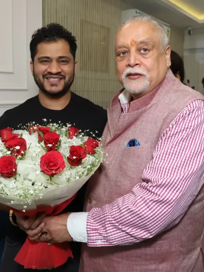 Welcoming our esteemed guests with flowers at the inauguration. Every person who supports our vision helps us build a more inclusive future.