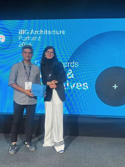Accepting the BIG SEE Architecture Award 2025 for the Chromatic House. It is always an honor to have our work recognized on an international platform.