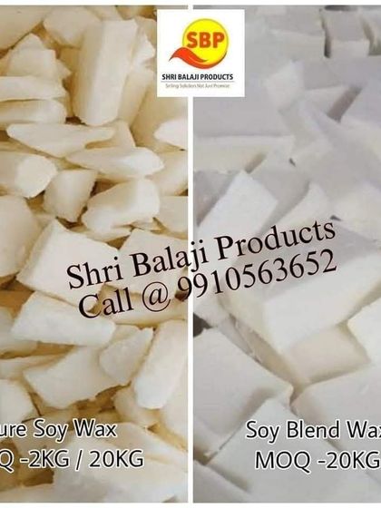 Here I show the difference between my pure soy wax and a soy blend wax for pillar candles. The pure soy is great for containers, while the blend is formulated for the hardness needed for freestanding candles.