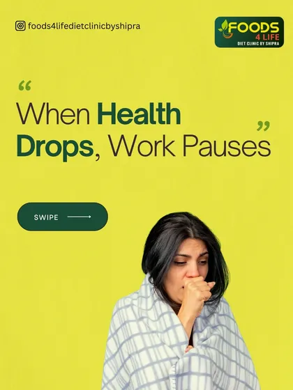 When your health drops, your work pauses. This is a simple truth we often forget in our busy lives. Let's not wait for sickness to remind us to take care of ourselves.