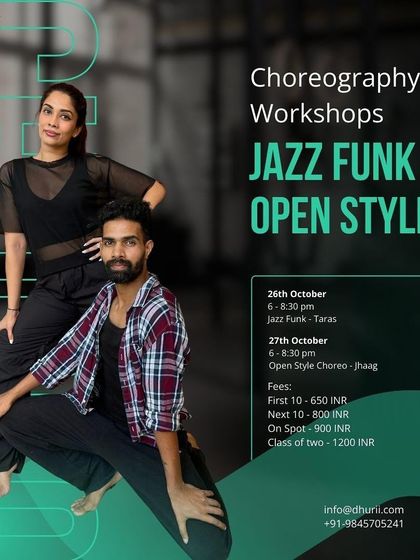 Join us for an exciting series of choreography workshops in Jazz Funk and Open Style. These sessions will elevate your skills and unleash your creativity.