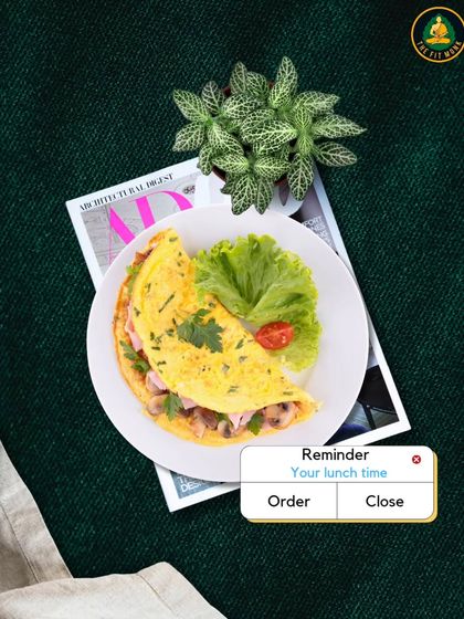 Your lunch time reminder is here. An omelette is a quick, easy, and protein-rich meal that will keep you full and focused for the rest of the day.