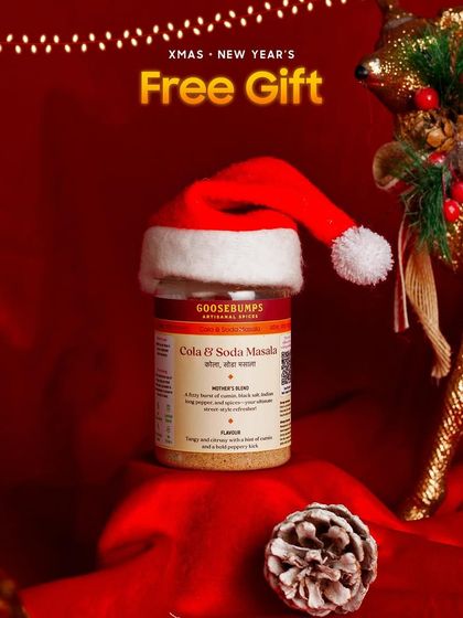 A fun free gift for the kids' party. This jar of Cola and Soda Masala is a great way to make exciting, fizzy drinks for the young partygoers.