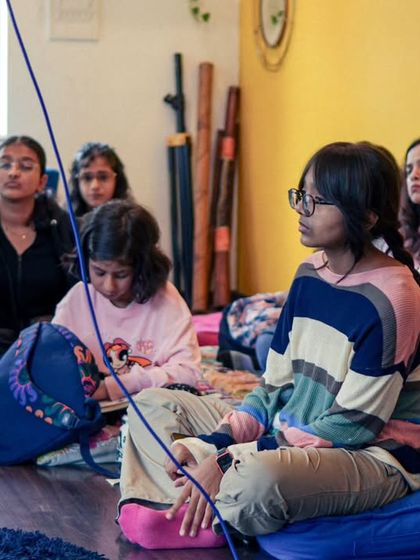 The students at my Bangalore workshop, fully absorbed in the session. Creating a focused learning environment is crucial for success.
