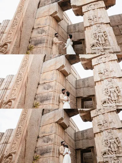 A duplicate of ID 62, this collage showcases a couple's romantic moments at Melkote temple.