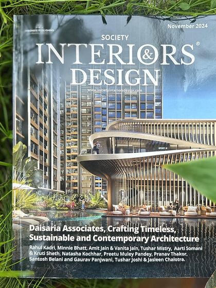 Ending 2024 with a bang! We are honored to be on the cover of Society Interiors & Design's November edition, which focuses on our firm's journey of crafting timeless, sustainable, and contemporary architecture.