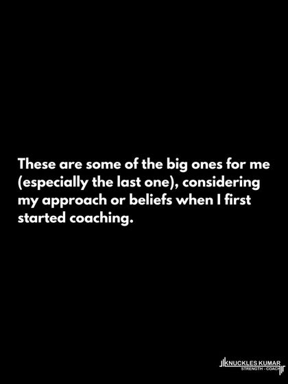 These shifts in my coaching beliefs, especially the role of S&C, have been significant. It's a process of continuous learning and refining my methods based on evidence, not ego.