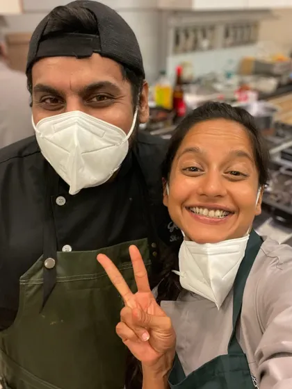 Another happy moment with Chef Shrey. We take the idea of our Gaia Family very seriously, and he is at the heart of it.