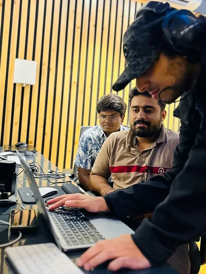 A collaborative session during our 3-Month Music Production Foundation Course. Students learn by doing, working together on real projects.