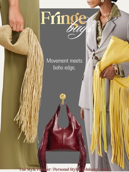 Fringe bags add movement and a boho edge to your outfit. They are a fun, statement-making accessory.