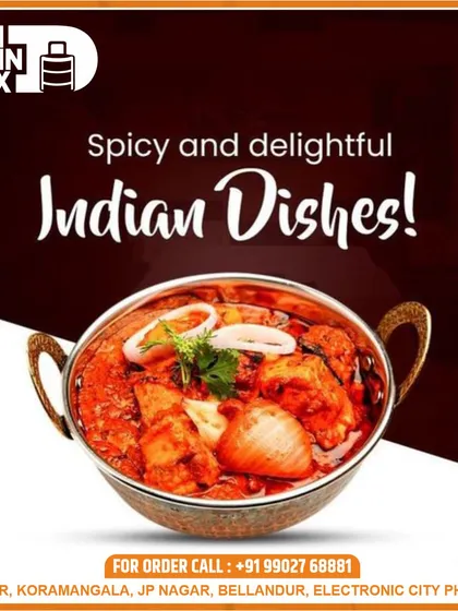 We specialize in spicy and delightful Indian dishes like this Kadai Chicken. It's cooked in a traditional kadai with a blend of aromatic spices, onions, and bell peppers.