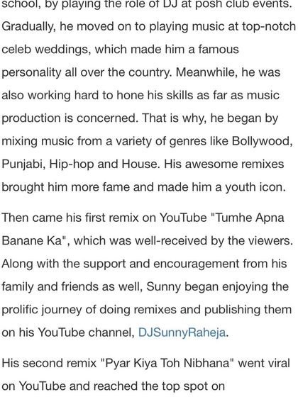 Another excerpt from the Mid Day feature, detailing my journey from club events to celebrity weddings and my first viral remixes on YouTube.