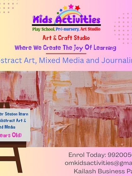 This summer, older kids from 7 to 14 can dive into the world of Abstract Art, Mixed Media, and Journaling. This workshop is designed to help them explore expressive art forms and create joy through learning new techniques.