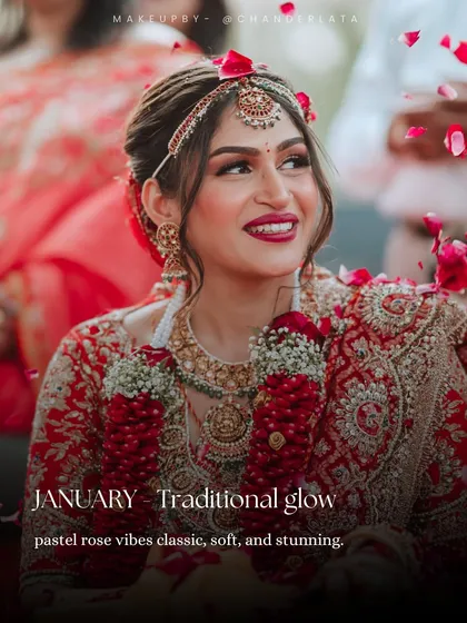 A Traditional Glow look with pastel rose vibes. This style is classic, soft, and absolutely stunning.