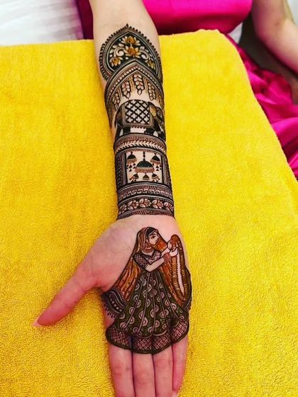 Dinesh Mehandi Arts - Special Occasion & Festive Mehendi Portrait Mehendi: Your Story on Your Hands photo 12