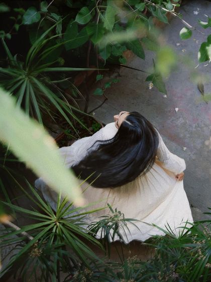 An aerial shot of me spinning in a beautiful dress. I love incorporating movement and dance into my shoots, even when it's not explicitly a dance project.