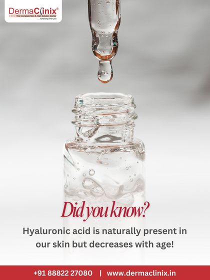 This image highlights a key fact about hyaluronic acid, the primary component of many fillers. Its natural presence in our skin decreases with age, which is why replenishing it is key to a youthful look.