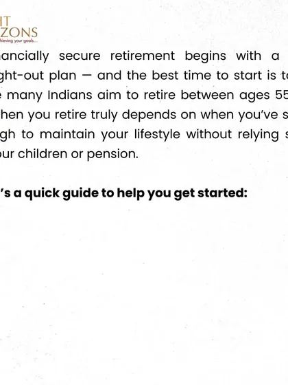 An introductory paragraph from our bulletin's guide to retirement planning. We emphasize that a secure retirement begins with a well-thought-out plan and that the best time to start is today.