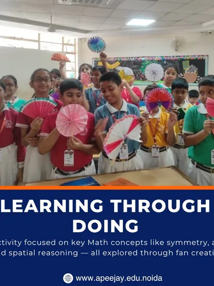 This activity focused on learning through doing. Key math concepts like symmetry, angles, and spatial reasoning were all explored through the creative and enjoyable process of fan creation.