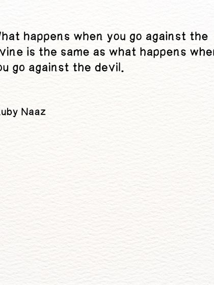 A thought-provoking statement. Going against the divine has the same consequence as going against the devil. The only side to choose is yourself.