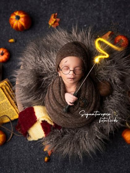 A magical moment as our newborn wizard conjures a spell. These creative effects are added in post-production to bring the fantasy to life.