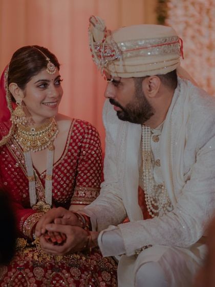 A look of love and understanding exchanged between the couple during the ceremony.
