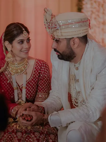 A look of love and understanding exchanged between the couple during the ceremony.