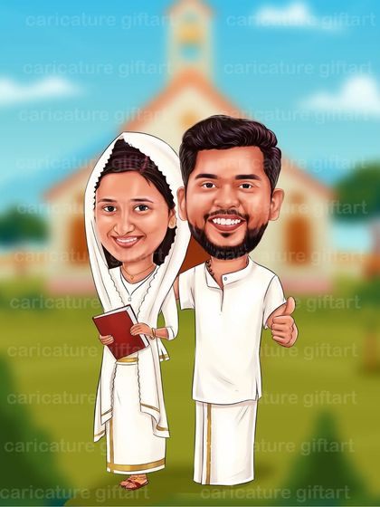 Sreeni - Custom Illustrated Invitations Wedding & Engagement Caricatures photo 5