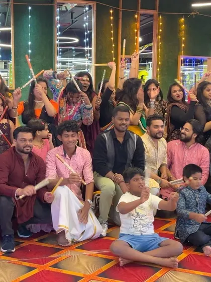 Nothing beats the energy of a Garba and Dandiya night. This is my squad after a high-energy rehearsal, ready to light up the stage. I choreograph routines for all group sizes.