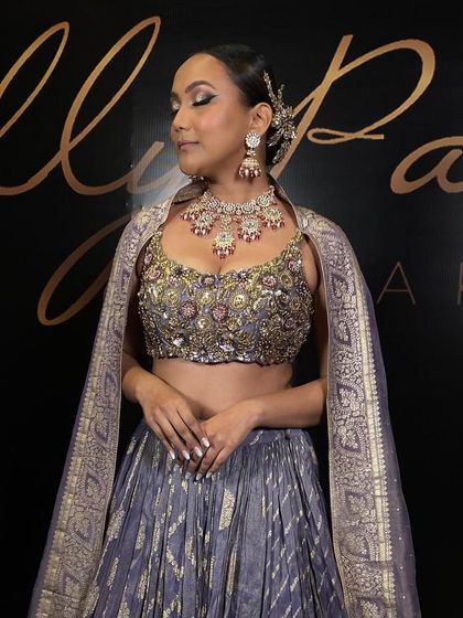 A glimpse into our collection of occasion wear. This model is showcasing a rental set perfect for a guest or bridesmaid.