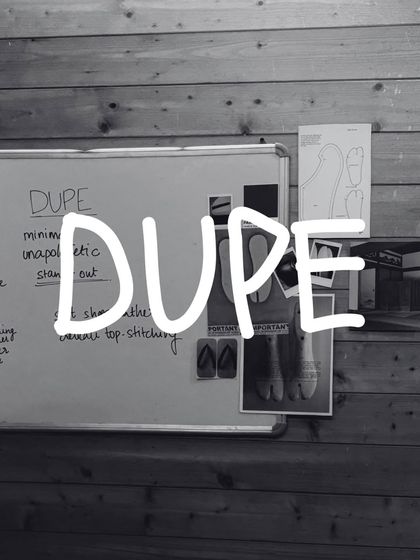 A whiteboard full of questions and a moodboard full of answers. This is a look at my design process for the 'DUPE' Tabi, where I map out the concept and details. The blueprint is set.