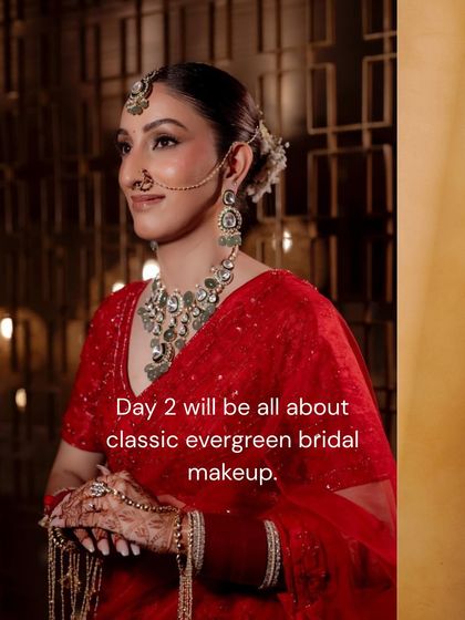 A glimpse of the classic, evergreen bridal makeup we teach on Day 2 of our online class. We focus on creating a look that is timeless and enhances your natural beauty, along with sharing our best social media and photography tips to help you grow.