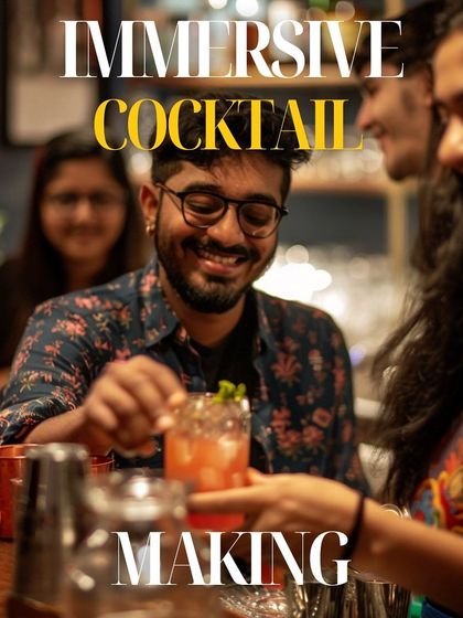 A guest puts the finishing touches on their creation during our immersive cocktail-making class. It's a hands-on experience from start to finish.