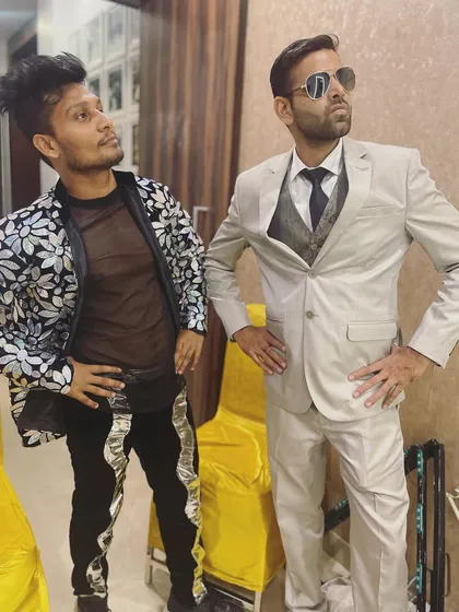 Backstage moment with the talented comedian and mimicry artist Vikalp Mehta during a show in Mumbai. It's always fun to connect with other performers.