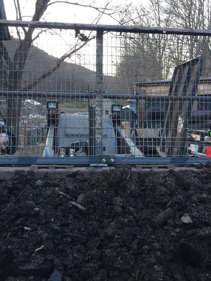 Testing sifter design 2.2. The weight of the wet compost caused issues, preventing it from sifting properly. The moisture content of the compost is a major factor we have to manage.