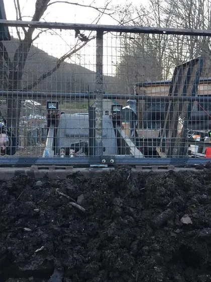 Testing sifter design 2.2. The weight of the wet compost caused issues, preventing it from sifting properly. The moisture content of the compost is a major factor we have to manage.