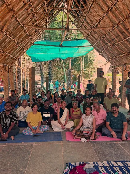 A group photo with the wonderful audience after my talk at the festival. The energy and engagement from the community were incredible, and I'm grateful for these meaningful connections.