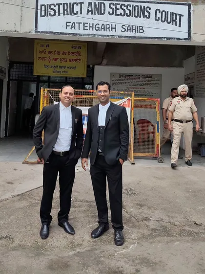 Our team at the District and Sessions Court in Fatehgarh Sahib. Our legal practice extends beyond Delhi, as we represent clients in various courts to ensure they have access to justice wherever they are.