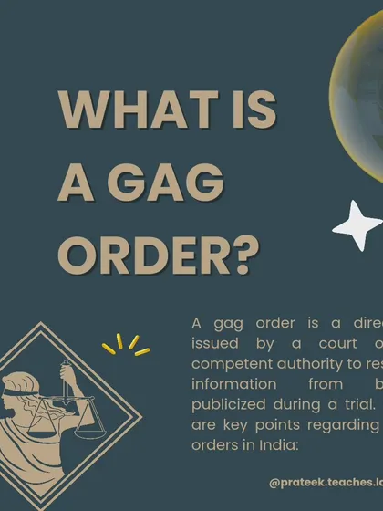 A "gag order" is a court directive that restricts information from being publicized during a trial. I explain its legal basis, purpose in ensuring a fair trial, and its application in high-profile or sensitive cases.